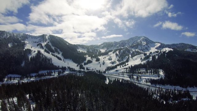 Spring Weather Conditions Aerial of Snow Recreation Resort
