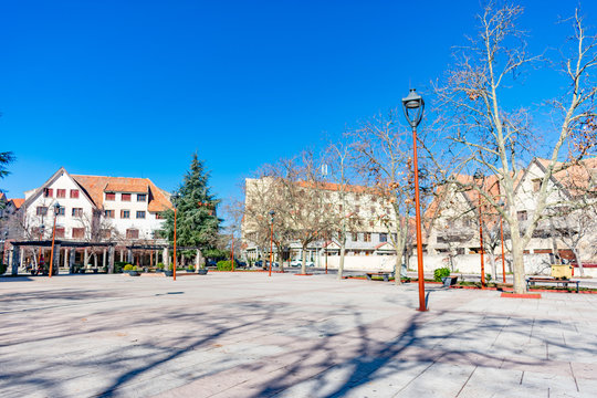 Square with Buildings in Ifrane Morocco