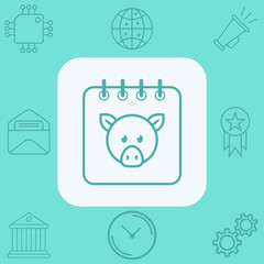 Calendar vector icon sign symbol