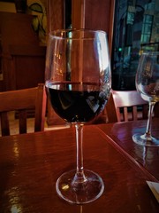 Glasses of red wine