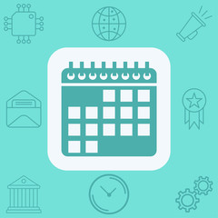 Calendar vector icon sign symbol