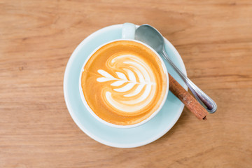 Caffee latte on the table