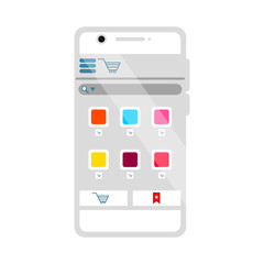 Isolated e-commerce mobile app. Vector illustration design