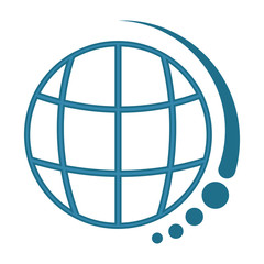 Isolated blue web icon. Vector illustration design