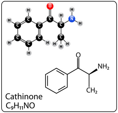 Cathinone Molecule Structure