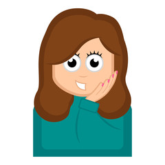 Isolated happy woman cartoon. Vector illustration design