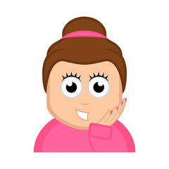 Isolated happy woman cartoon. Vector illustration design