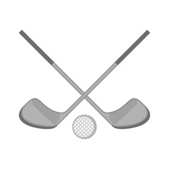 Isolated golf clubs with a ball. Vector illustration design