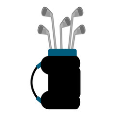 Isolated golf bag image. Vector illustration design