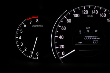 speedometer dial in vehicle car