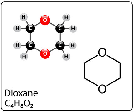 Dioxane Molecule Structure