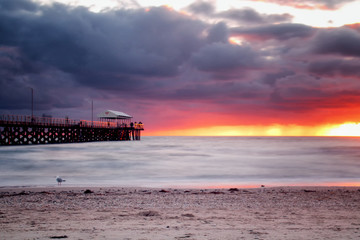 Sunset by the Pier at Henley Beach