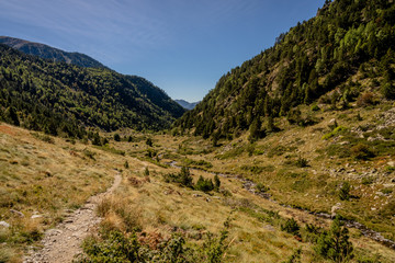 Wanderweg im Parc Natural de la Vall de Sorteny, Pyraeneen, Andorra