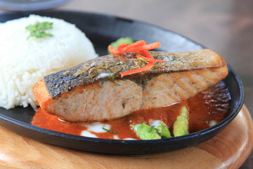 Grilled salmon