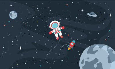 Vector Illustration Of Space Background © yusufdemirci