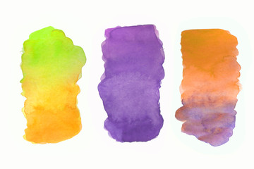 Watercolor multicolored brushstrokes
