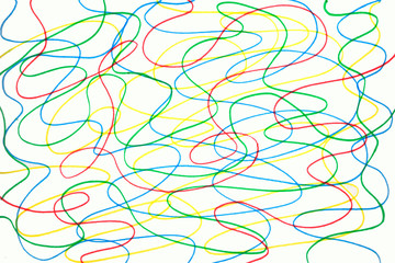 Felt pens waving lines background
