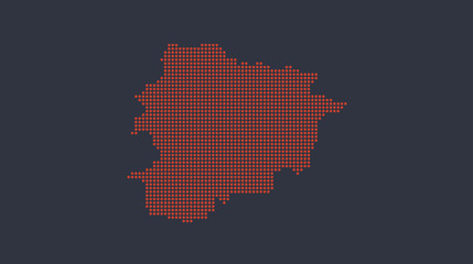 Abstract flat colorful Andorra map