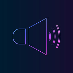 speaker with sound symbol sign nolan icon. Simple thin line, outline vector of web, minimalistic icons for UI and UX, website or mobile application