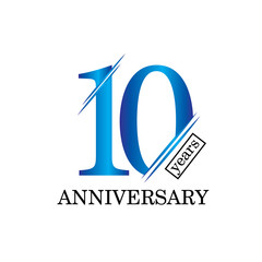 10 Year Anniversary Vector Template Design Illustration - Vector