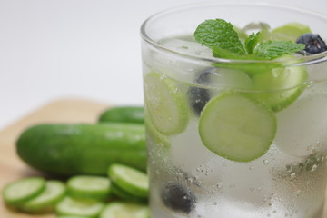 Infused water, Cucumber with Mint Leaves