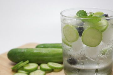 Infused water, Cucumber with Mint Leaves