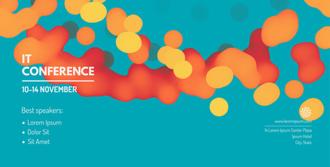 Business event invitation template. Can be used for online courses, master class, seminar, presentation, webinar or lecture. Vector illustration for banner, poster, flyer and magazine page.