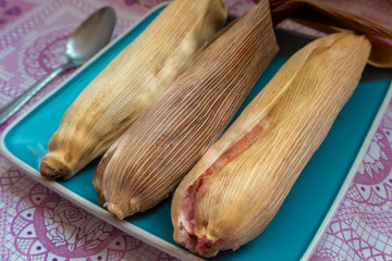 Tamales, Mexican food.