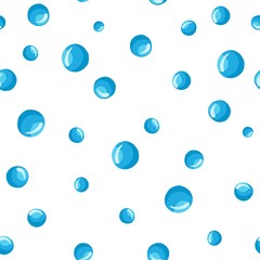 Modern water bubbles seamless pattern on a white background.