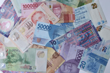 Fototapeta na wymiar Asia money background