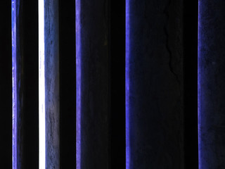 beautiful dynamic horizontal lighting blue color background with cracking detail on cement texture, shiny blue horizontal decoration background in pop retro style  use for night club, party