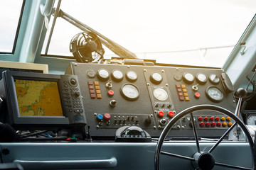 Control panel board in ship