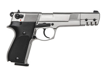 pneumatic pistol isolated on white background