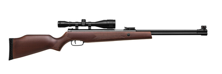 pneumatic rifle isolated on white
