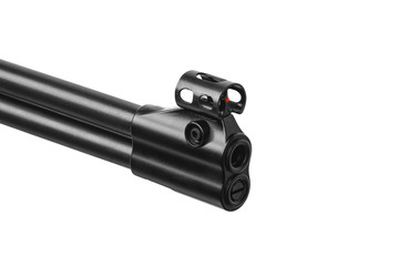 pneumatic rifle isolated on white