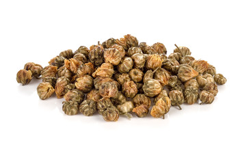 Dried chrysanthemum flower isolated on white background