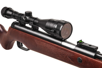 pneumatic rifle isolated on white