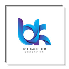 bk circle lowercase design of alphabet letter combination with infinity suitable as a logo for a company or business - Vector