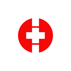 Medical and health care logo design vector template