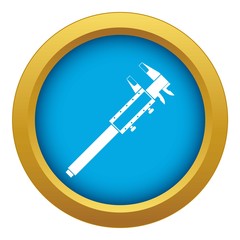 Vernier caliper icon blue vector isolated on white background for any design