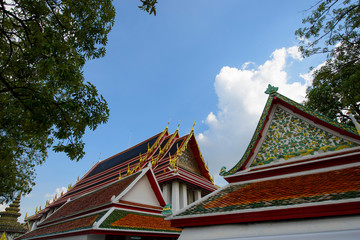 Roof tiles of Wat pho temple