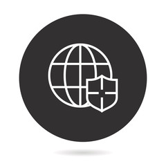 Data security - vector icon. Illustration isolated. Simple pictogram.