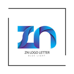 zn z n circle lowercase design of alphabet letter combination with infinity suitable as a logo for a company or business - Vector