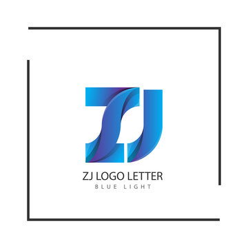 zj z j circle lowercase design of alphabet letter combination with infinity suitable as a logo for a company or business - Vector