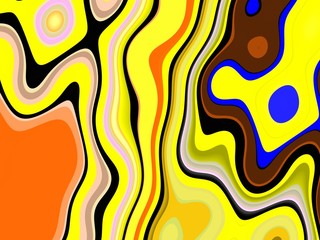 Abstract geometries, abstract vivid colorful shapes, abstract lines in movement
