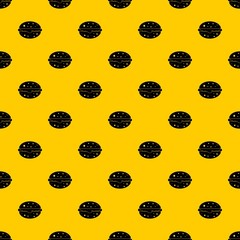 Burger pattern seamless vector repeat geometric yellow for any design