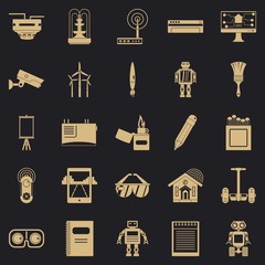 Gift icons set. Simple set of 25 gift vector icons for web for any design