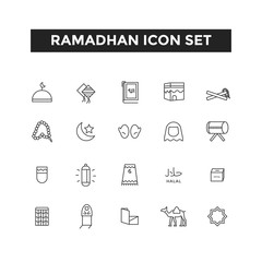 Ramadhan icon set