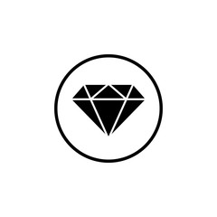 Diamond icon vector. Diamond line icon. Gemstone symbol