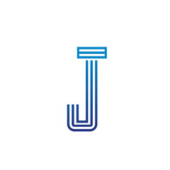 Vector illustration letter j law icon